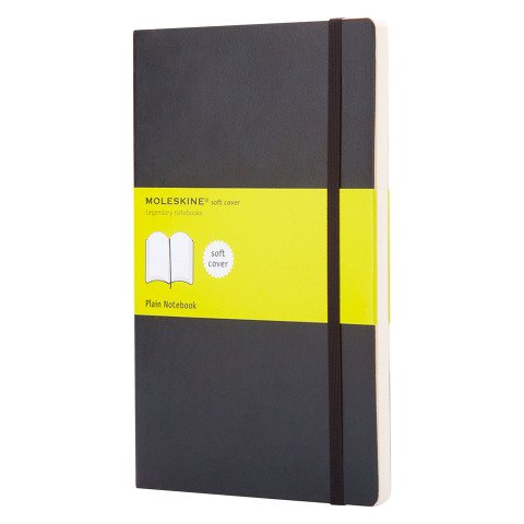 Cuaderno Moleskine flexible 13 x 21 cm marfil liso 192 páginas negro