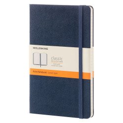 Carnet Moleskine rigide 13 x 21 cm ivoire ligné 240 pages