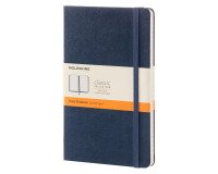 Carnet piqué Moleskine rigide bleu nuit 13 x 21 cm - ivoire ligné - 240 pages
