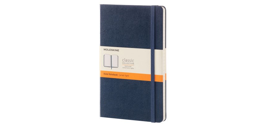Carnet piqué Moleskine rigide 13 x 21 cm - ivoire ligné - 240 pages