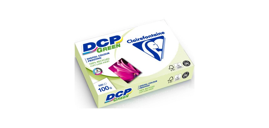 Papel blanco A4 100 g reciclado Clairfontaine DCP Green - paquete de 500 hojas