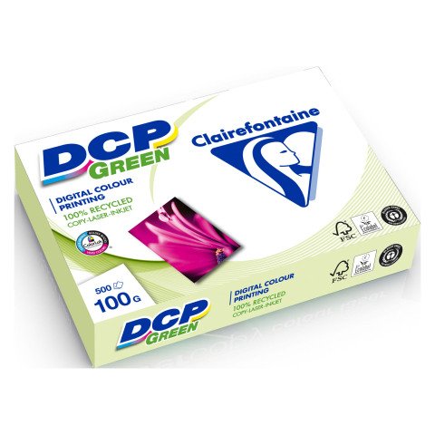 Papel blanco A4 100 g reciclado Clairfontaine DCP Green - paquete de 500 hojas