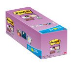 Pack de 14 notes repositionnables jaune Super Sticky Post-it 76 x 76 mm - bloc de 90 feuilles + 2 offertes