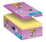 Pack 14 notes repositionnables jaune Super Sticky Post-it 76 x 127 mm - bloc de 90 feuilles + 2 offertes