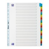 Dividers A4+ white bristol cardboard Elba 31 numerical and colored tabs - 1 set
