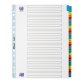 Dividers A4+ white bristol cardboard Elba 31 numerical and colored tabs - 1 set