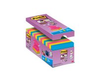 Pack 14 Z-notes reposicionables colores Super Sticky Post-it 76 x 76 mm - Bloc de 90 hojas + 2 GRATIS 