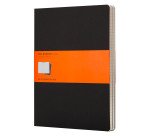 Set de 3 cahiers Moleskine kraft 19 x 25 cm ivoire ligné 120 pages