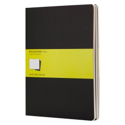 Set of 3 notebooks Moleskine 19 x 25 cm ivory non checked 120 pages