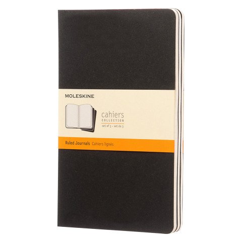 Set de 3 cuadernos Moleskine 13 x 21 cm marfil rayado 80 páginas kraft