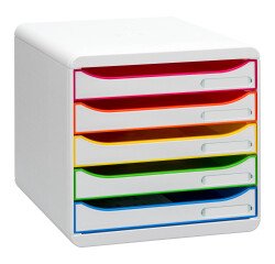Módulo archivador con cajones de 5 colores Exacompta Big Box Plus