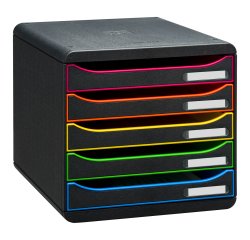 Módulo archivador con cajones de 5 colores Exacompta Big Box Plus