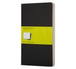 Set de 3 cahiers Moleskine 13 x 21 cm ivoire sans quadrillage 80 pages