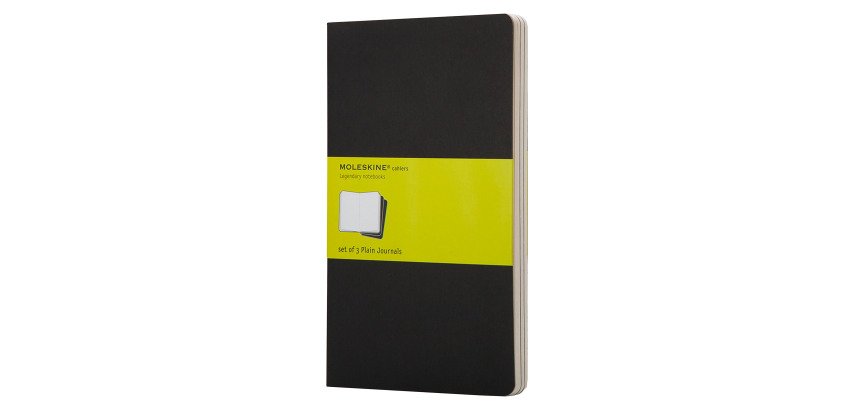 Set de 3 cahiers Moleskine 13 x 21 cm ivoire sans quadrillage 80 pages