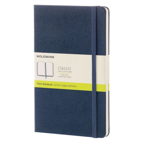 Libreta Moleskine tapa rígida 13 x 21 cm marfil liso 240 páginas azul noche