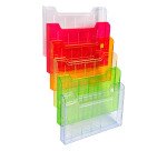 Expositor horizontal de pared de plástico de 6 compartimentos Exacompta