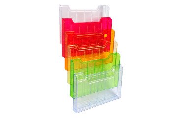 Expositor horizontal de pared de plástico de 6 compartimentos Exacompta