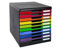 Classifying module Exacompta Modulo 10 drawers colored 