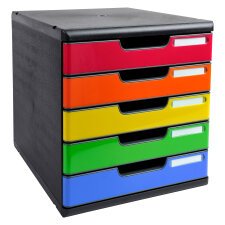 Classifying module Exacompta Modulo 5 drawers colored 