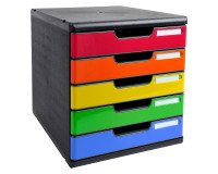 Module de classement Exacompta Modulo 5 tiroirs couleur
