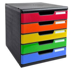Module de classement Exacompta Modulo 5 tiroirs couleur