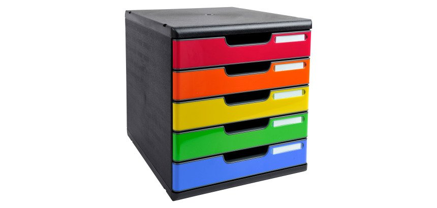 Module de classement Exacompta Modulo 5 tiroirs couleur