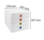 Module de classement Exacompta Pop Box 4 tiroirs