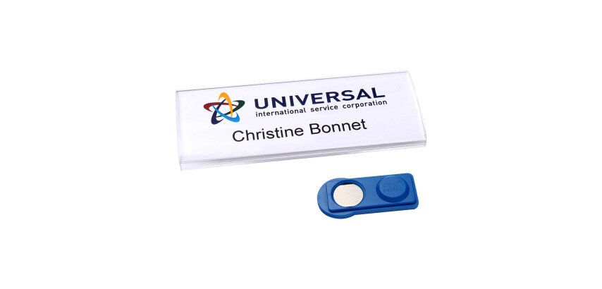 Badge Profil Avery avec aimant 27 x 75 mm - Boîte de 10