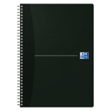 Notebook spiral binding Oxford Smart Black Essentials A4 21 x 29,7 cm small squares 180 pages