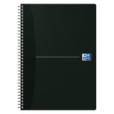 Cahier spirale Oxford Smart Black Essentials A4 21 x 29,7 cm petits carreaux 180 pages