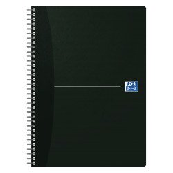 Cahier spirale Oxford Smart Black Essentials A4 21 x 29,7 cm petits carreaux 180 pages