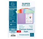 Chemise qualité supérieure 210 g Exacompta 24 x 32 cm couleur - Paquet de 10