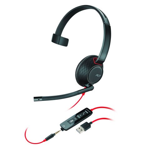 Casque filaire Plantronics Blackwire C5210 1 écouteur