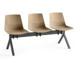 Chairs on metal beam Occa polypropylene seat