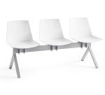 Chaises sur poutre métal Occa assise polypropylène