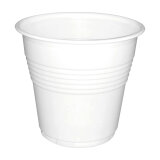 Vasos de plástico blanco 8 cl - Paquete de 100