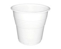 Vasos de plástico blanco 8 cl - Paquete de 50