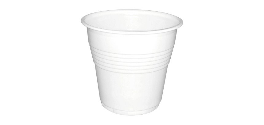 Vasos de plástico blanco 8 cl - Paquete de 50