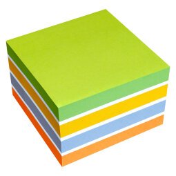 Gekleurde notes Spring 75 x 75 mm - blok met 450 vellen 