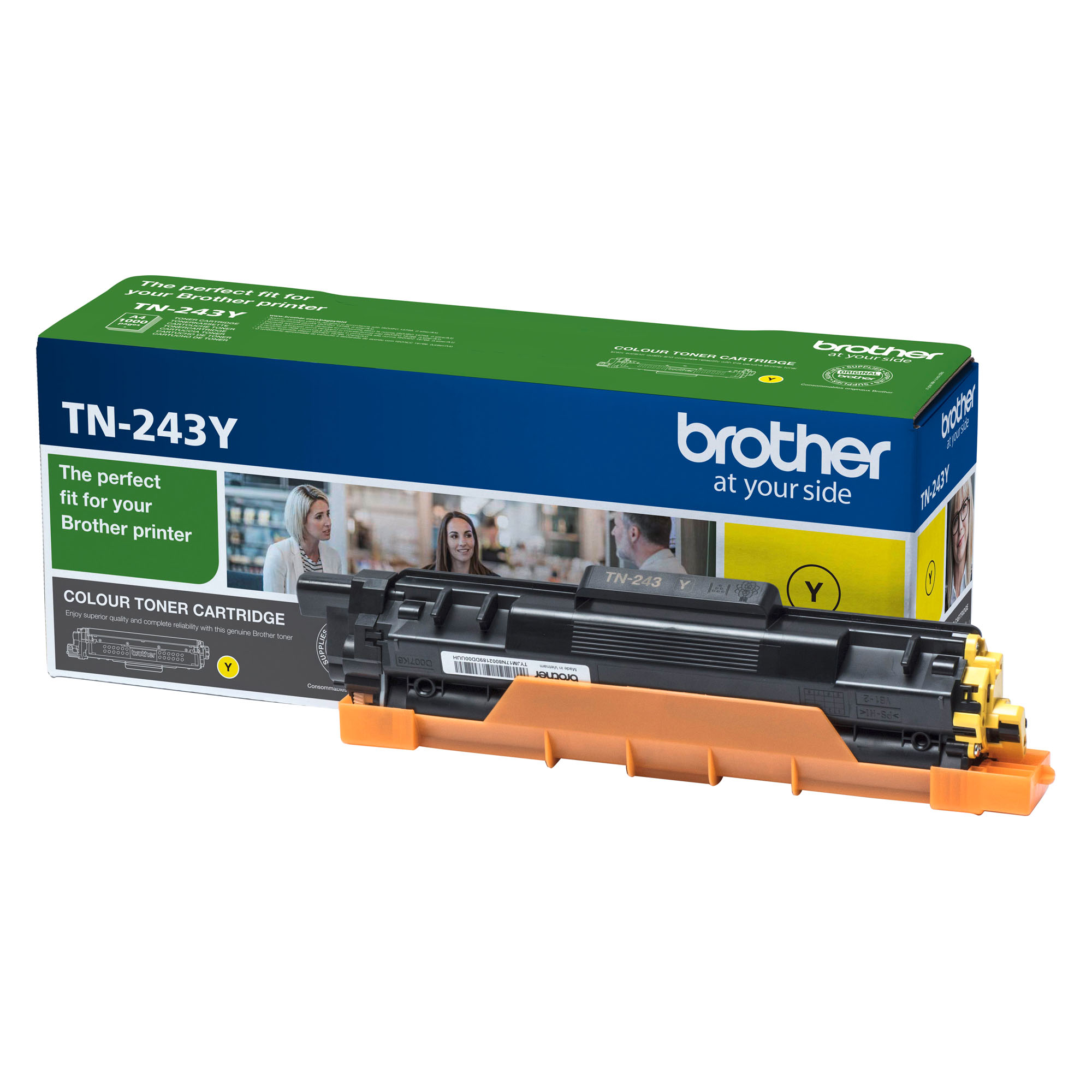 FranceToner - Pack 4 Toners Compatibles Brother TN243_BKCMY - Noir, Cyan, Magenta, Jaune - 4000 Pages