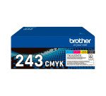 Brother TN243 Pack 4 toners 1 noir + 3 couleurs pour imprimante laser