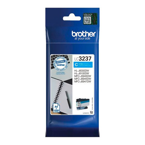 Brother LC3237C cartucho original alta capacidad cian (1500 páginas)