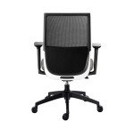 Chaise de bureau ATLAS tissu non feu et maille, dossier haut, accoudoirs 3D, soutien lombaire, mécanisme synchrone, réglage profondeur d'assise