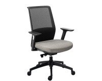Sillón de oficina Atlas respaldo malla con reposabrazos regulables 3D 