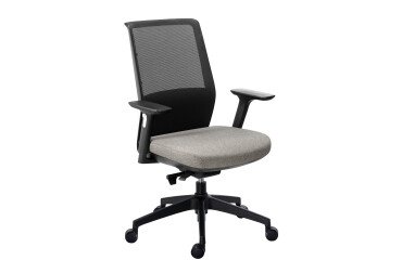 Sillón de oficina Atlas respaldo malla con reposabrazos regulables 3D 