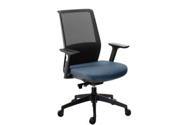Sillón de oficina Atlas respaldo malla con reposabrazos regulables 3D 