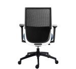 Chaise de bureau ATLAS tissu non feu et maille, dossier haut, accoudoirs 3D, soutien lombaire, mécanisme synchrone, réglage profondeur d'assise