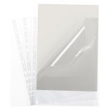 Perforated sleeves Bruneau A4 smooth polypropylene 5/100e opening on 2 sides - box of 100