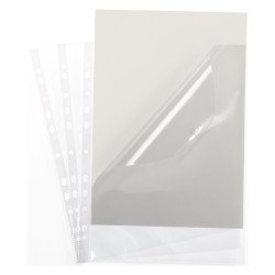 Perforated sleeves Bruneau A4 smooth polypropylene 5/100e opening on 2 sides - box of 100