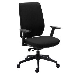 Sillón de oficina Atlas con reposabrazos regulables 3D - Negro 